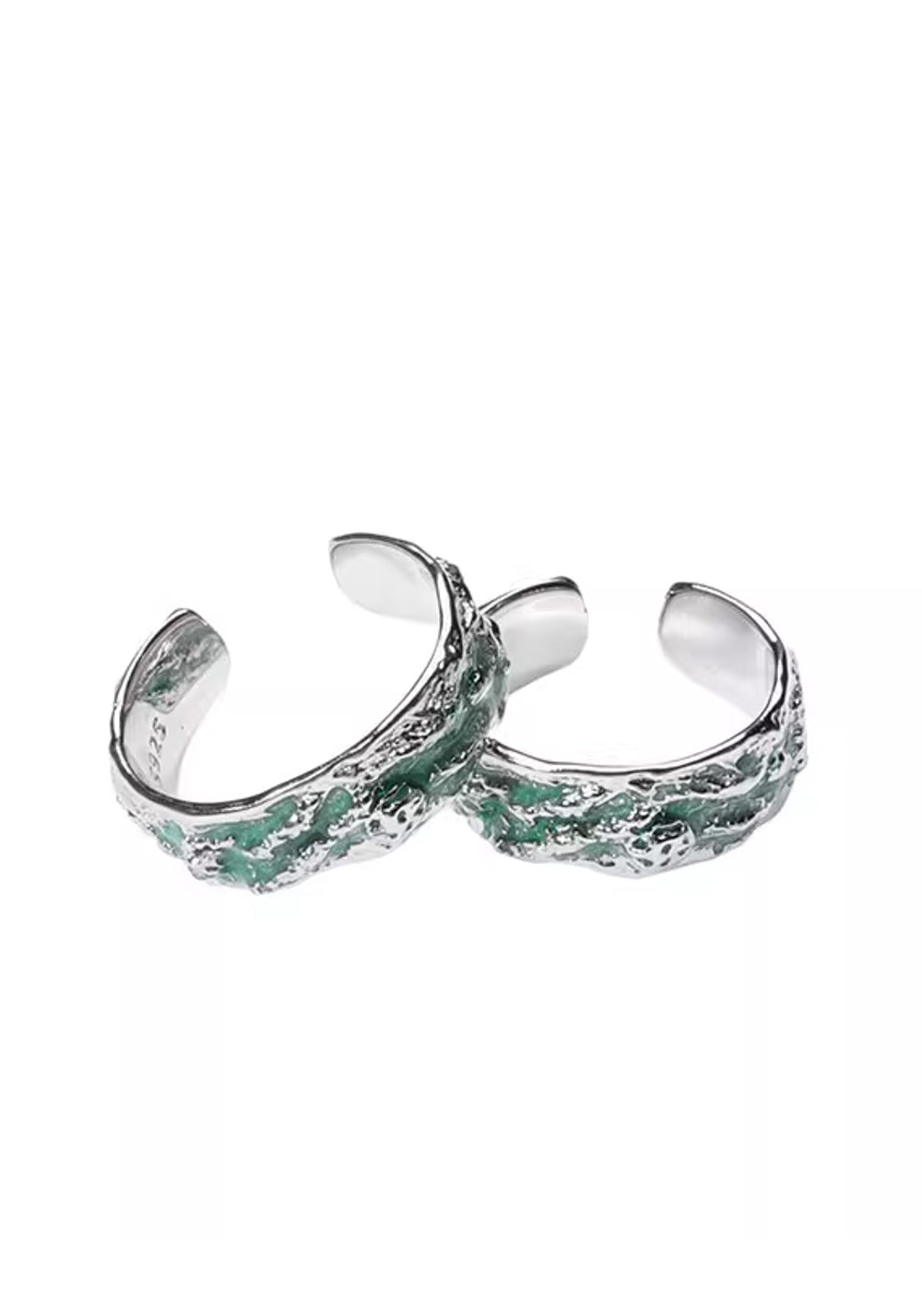 LUXTA丨Green Ice Silver Adjustable Ring - PSYLOS 1, LUXTA丨Green Ice Silver Adjustable Ring, Accessories, LUXTA, PSYLOS 1